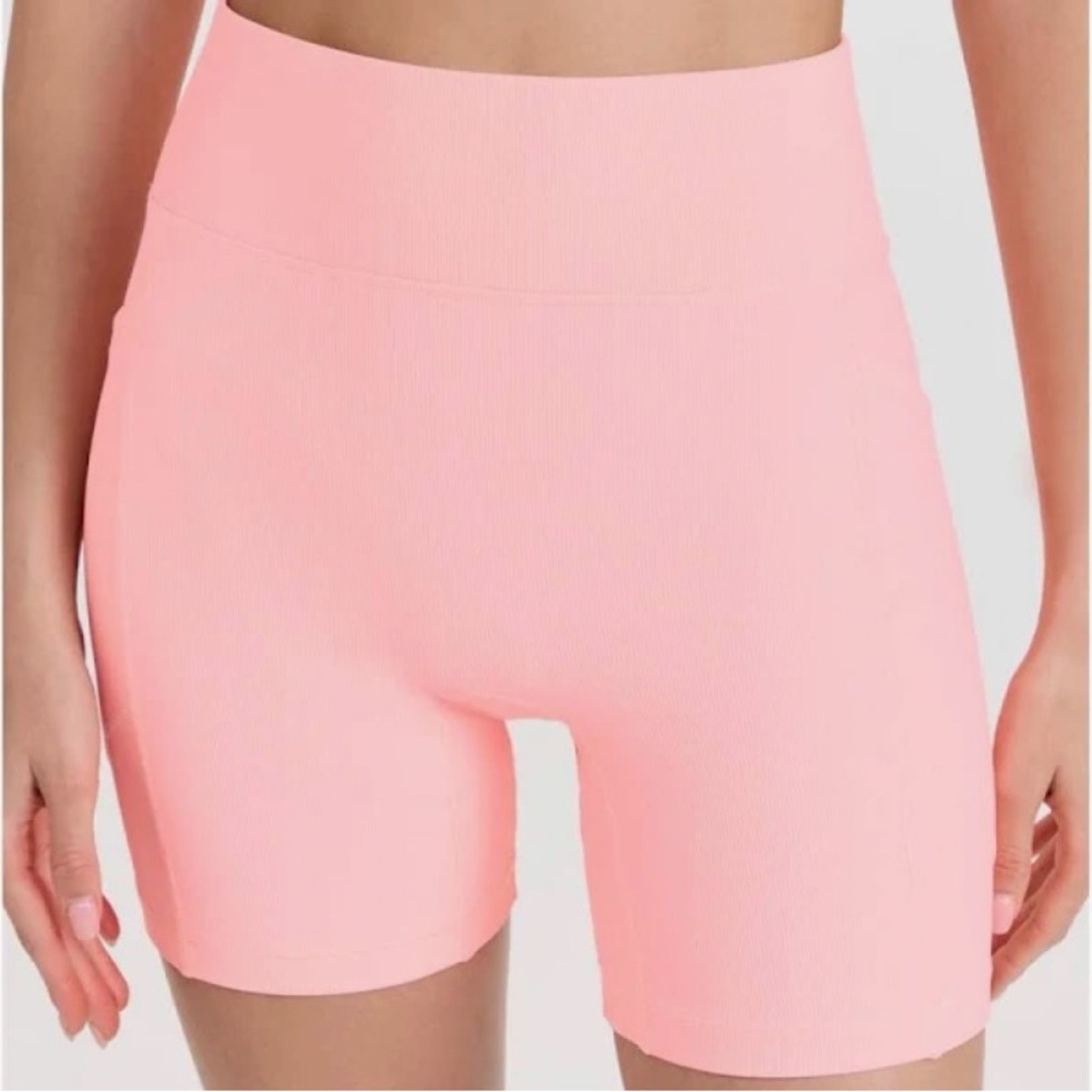 Pink biker shorts / workout shorts